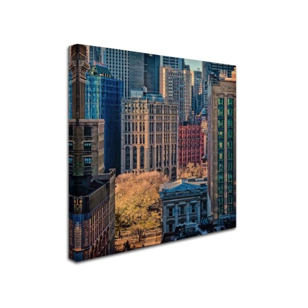 Liyun Yu 'City Life' Canvas Art,18x18